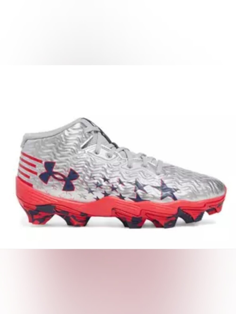 Under Armour Boys' Spotlight Hammer Jr. USA Football Cleats Size 3 - Picture 1 of 8